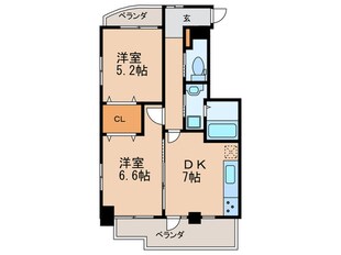 コンフォート六番の物件間取画像